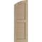 Ekena Millwork Timberthane Rough Sawn 2 Equal Louver w/Elliptical Top Faux Wood Shutters, 12Wx52H, 48 Low Side, PR SHULVL12X52RSPR - alternate 9